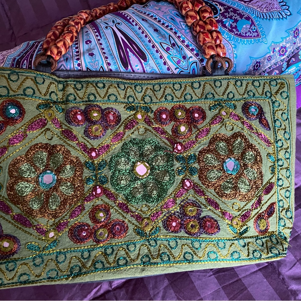 Vintage Silk Indian Handbag